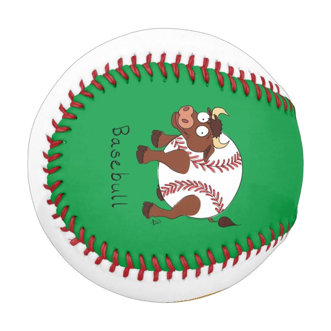 Pelota De Béisbol Béisbol Cute Kids Personalizado Bull (Anverso izquierdo)