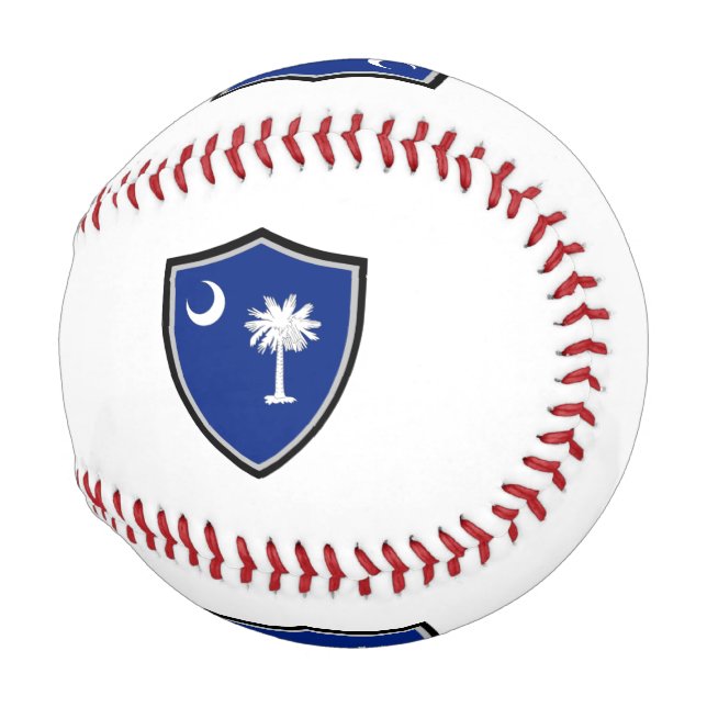 Pelota De Béisbol Béisbol de bandera de Carolina del Sur (Anverso derecho)