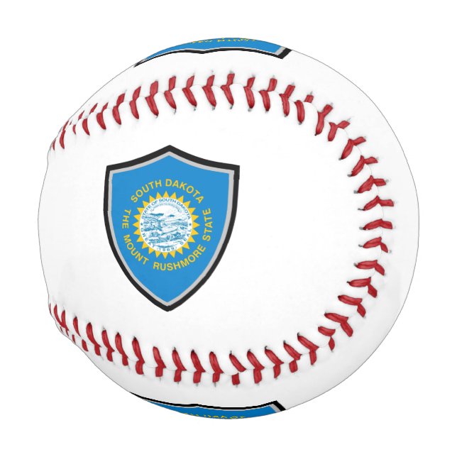Pelota De Béisbol Béisbol de bandera de Dakota del Sur (Anverso derecho)