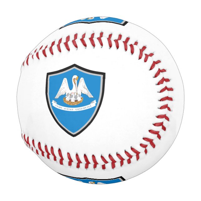 Pelota De Béisbol Béisbol de bandera de Luisiana (Anverso derecho)