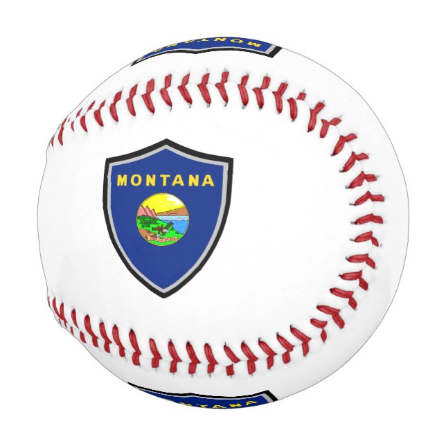 Pelota De Béisbol Béisbol de bandera de Montana (Anverso derecho)