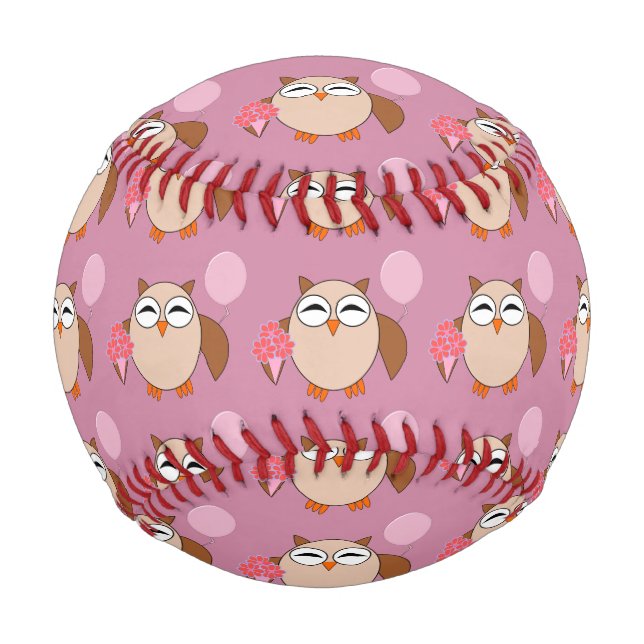 Pelota De Béisbol Béisbol de búho de cumpleaños (Anverso)