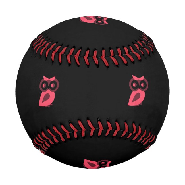Pelota De Béisbol Béisbol de búho rosado (Reverso)