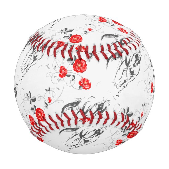 Pelota De Béisbol Béisbol de caballos barroco (Anverso)