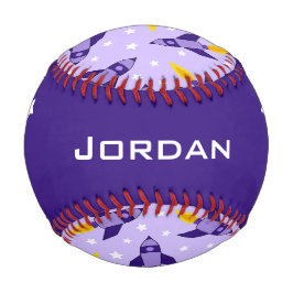 Pelota De Béisbol Béisbol de Cohetes Retro Púrpura