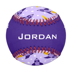 Pelota De Béisbol Béisbol de Cohetes Retro Púrpura