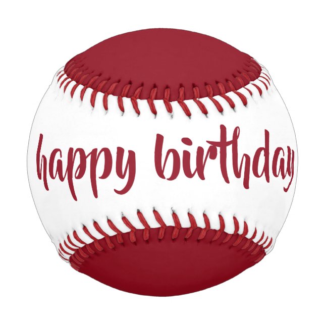 Pelota De Béisbol béisbol de cumpleaños feliz por dalDesignNZ (Reverso)