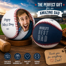 Béisbol de foto personalizada del mejor papá del m