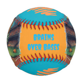 Pelota De Béisbol Béisbol de Halloween, Zombie,Cerebros Sobre Bases