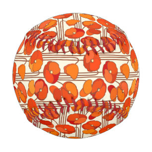 Pelota De Béisbol Béisbol de lapachos de Art Nouveau