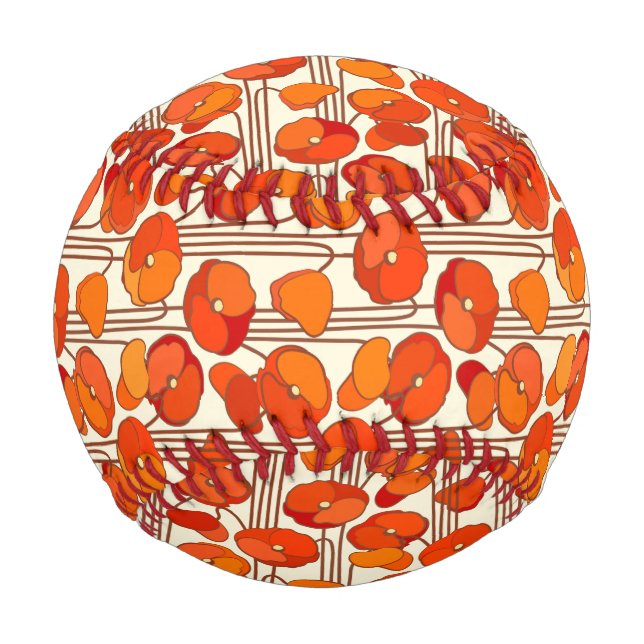 Pelota De Béisbol Béisbol de lapachos de Art Nouveau (Anverso)