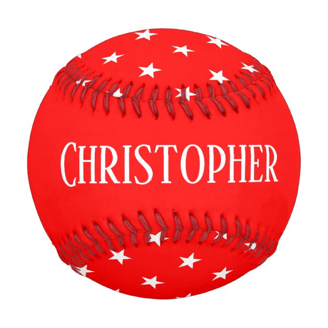 Pelota De Béisbol Béisbol de las Estrellas Rojas (Anverso)