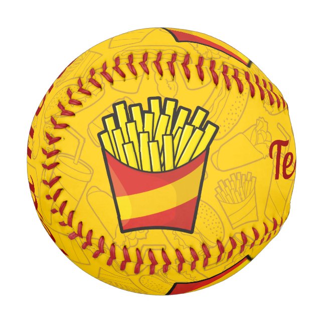 Pelota De Béisbol Béisbol de los Fries Franceses (Reverso derecho)