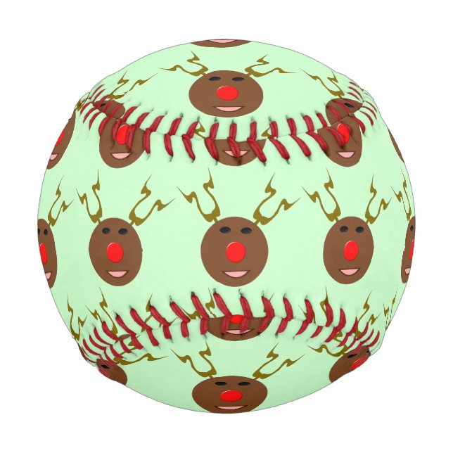 Pelota De Béisbol Béisbol de renos para Navidades cibernéticos (Anverso)