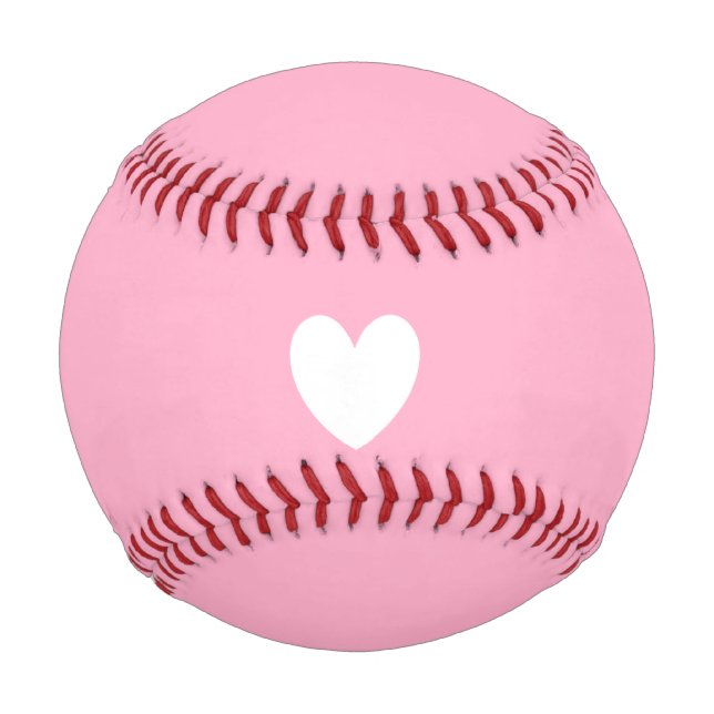 Pelota De Béisbol Béisbol del corazón blanco (Anverso)