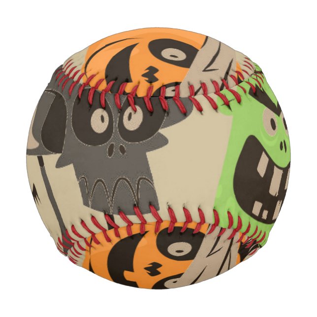 Pelota De Béisbol Béisbol del patrón de cosecha de halloween (Reverso)