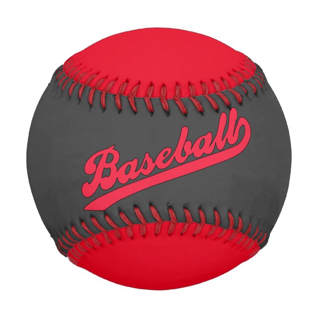 Pelota De Béisbol Béisbol deportivo rojo brillante (Anverso)