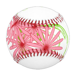 Pelota De Béisbol Béisbol Floral Rosa