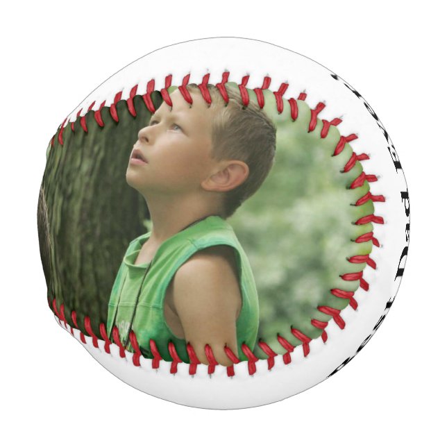 Pelota De Béisbol Béisbol fotográfico personalizado (Reverso Izquierdo)