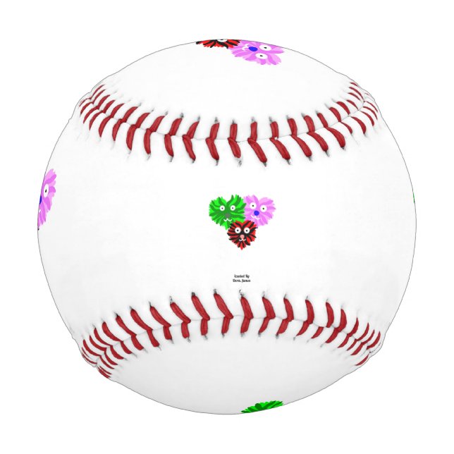 Pelota De Béisbol Béisbol Heart Fuzzies (Anverso)