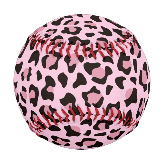 Pelota De Béisbol Béisbol impreso de leopardo rosa (Anverso)