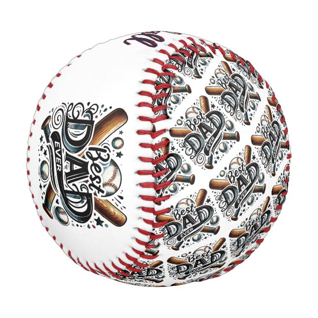 Pelota De Béisbol Béisbol "Mejor Papá Nunca" Personalizado (Angular)