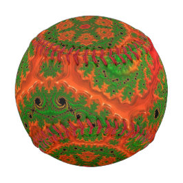 Pelota De Béisbol Béisbol naranja y Kaleidoscopo Verde