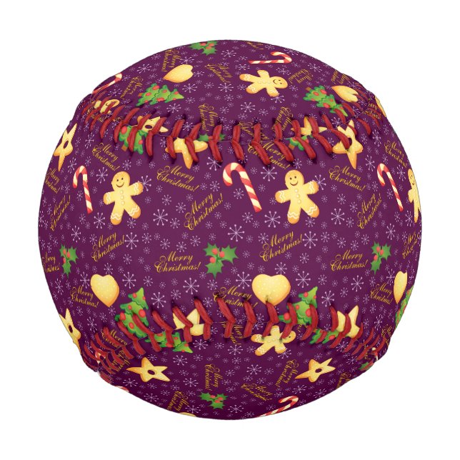 Pelota De Béisbol Béisbol navideño (Anverso)