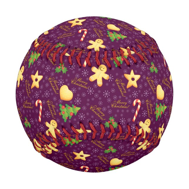 Pelota De Béisbol Béisbol navideño (Anverso)