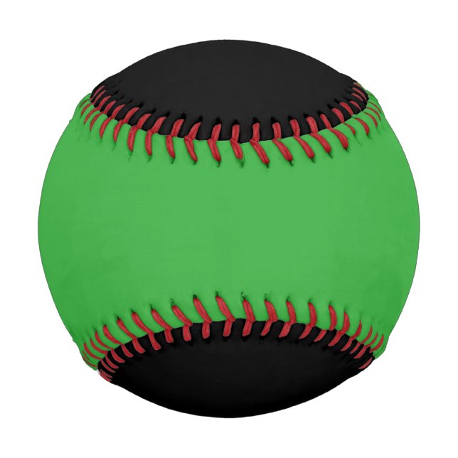 Pelota De Béisbol Béisbol negro y verde (Anverso)