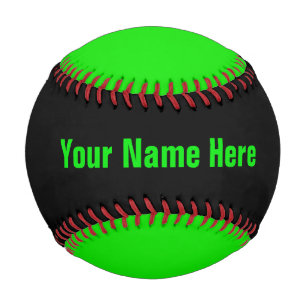 Pelota De Béisbol Béisbol Neón Verde y Negro Personalizado