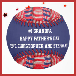 Pelota De Béisbol Béisbol patriótico #1 Abuelo, Día del Padre, Bande