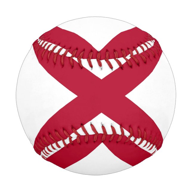Pelota De Béisbol Béisbol patriótico con bandera de Alabama, Estados (Reverso)