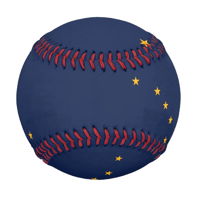 Pelota De Béisbol Béisbol patriótico con bandera de Alaska, Estados  (Reverso)
