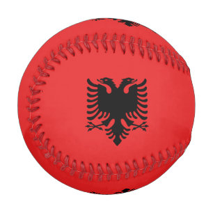 Pelota De Béisbol Béisbol patriótico con bandera de Albania