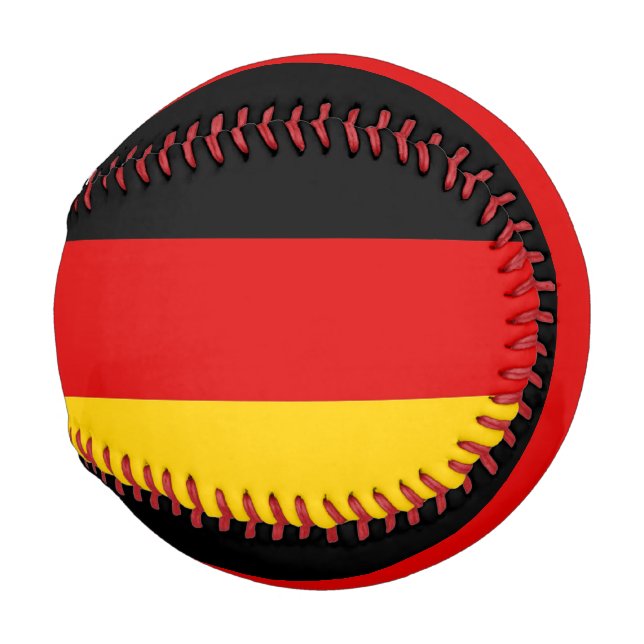 Pelota De Béisbol Béisbol patriótico con bandera de Alemania (Anverso derecho)