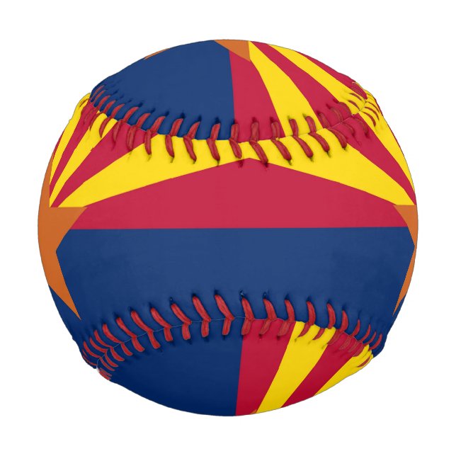 Pelota De Béisbol Béisbol patriótico con bandera de Arizona, Estados (Reverso)
