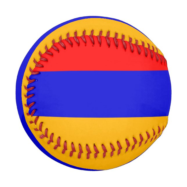 Pelota De Béisbol Béisbol patriótico con bandera de Armenia (Anverso izquierdo)