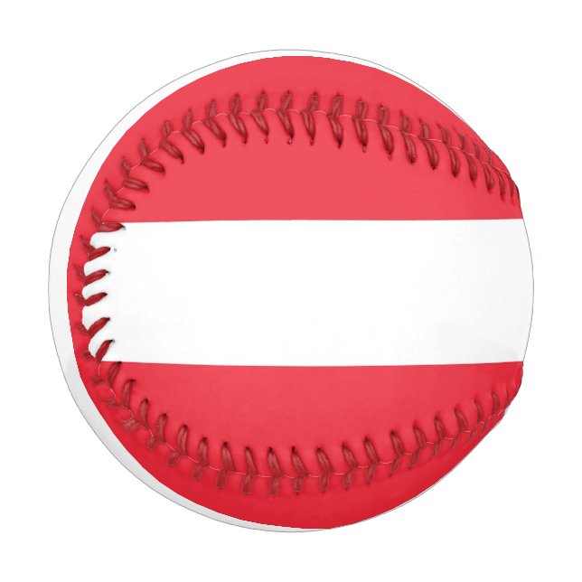 Pelota De Béisbol Béisbol patriótico con bandera de Austria (Anverso izquierdo)