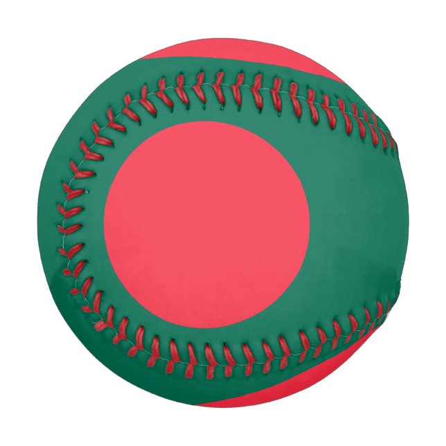 Pelota De Béisbol Béisbol patriótico con bandera de Bangladesh (Anverso izquierdo)