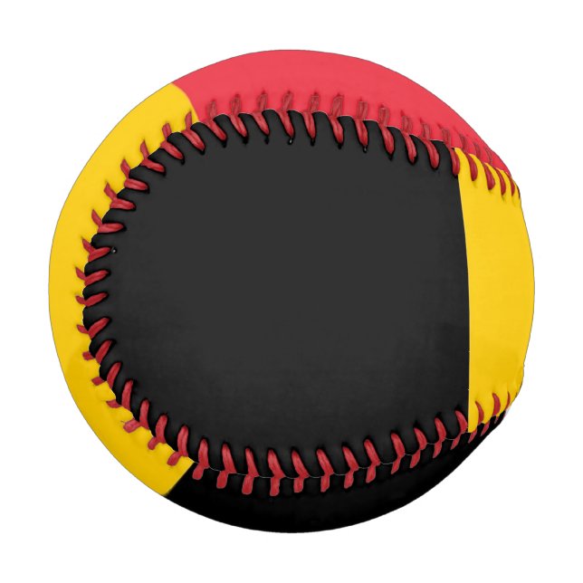 Pelota De Béisbol Béisbol patriótico con bandera de Bélgica (Anverso izquierdo)