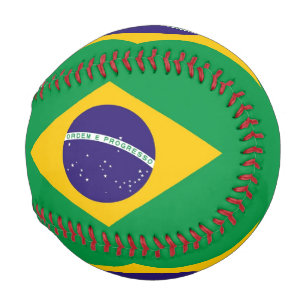 Pelota De Béisbol Béisbol patriótico con bandera de Brasil