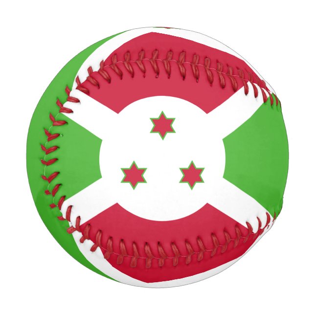 Pelota De Béisbol Béisbol patriótico con bandera de Burundi (Anverso izquierdo)