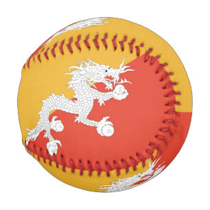 Pelota De Béisbol Béisbol patriótico con bandera de Bután
