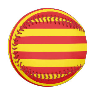 Pelota De Béisbol Béisbol patriótico con bandera de Cataluña