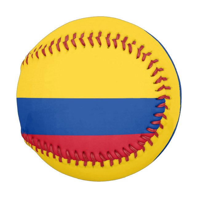 Pelota De Béisbol Béisbol patriótico con bandera de Colombia (Anverso derecho)
