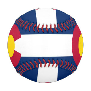 Pelota De Béisbol Béisbol patriótico con bandera de Colorado, Estado