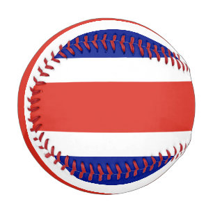 Pelota De Béisbol Béisbol patriótico con bandera de Costa Rica