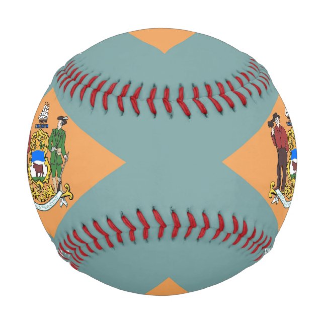 Pelota De Béisbol Béisbol patriótico con bandera de Delaware, Estado (Reverso)