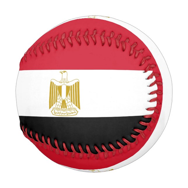 Pelota De Béisbol Béisbol patriótico con bandera de Egipto (Anverso derecho)